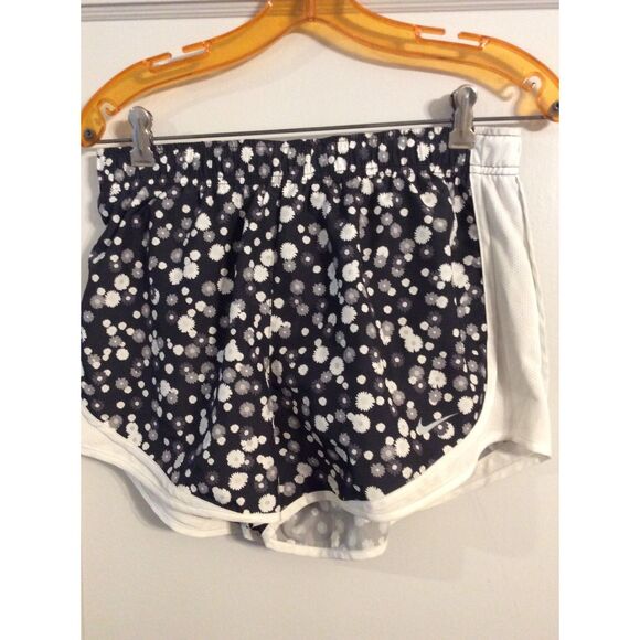 Nike Dri Fit Medium M Racer Shorts Black floral print Tempo Daisies - Picture 7 of 7
